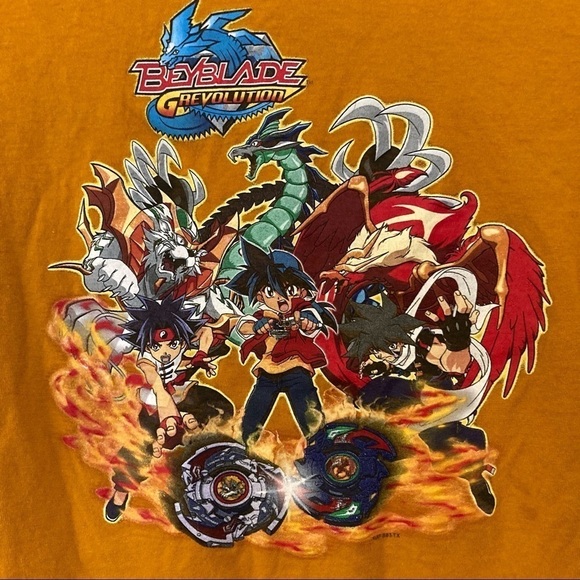 VINTAGE Y2K BEYBLADE G-REVOLUTION LONGSLEEVE SHIRT ANIME - Picture 2 of 4
